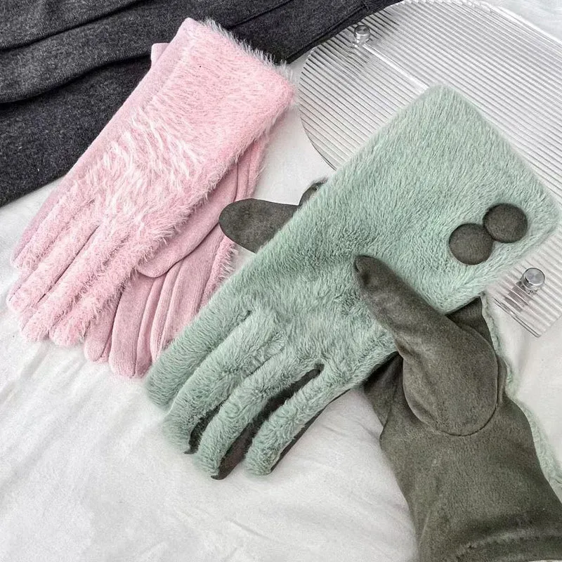 Plüsch Fleecegefütterte Touchscreen-Handschuhe Karnz