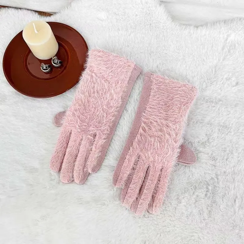 Plüsch Fleecegefütterte Touchscreen-Handschuhe Karnz