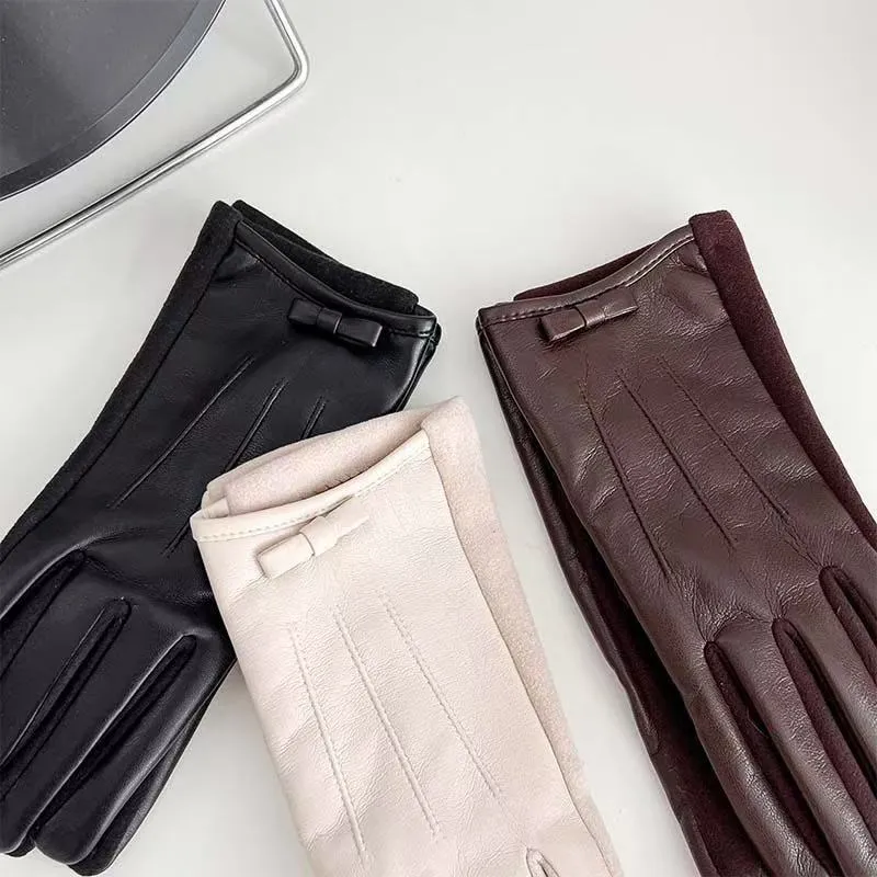 Elegante Leder Touchscreen Handschuhe Karnz