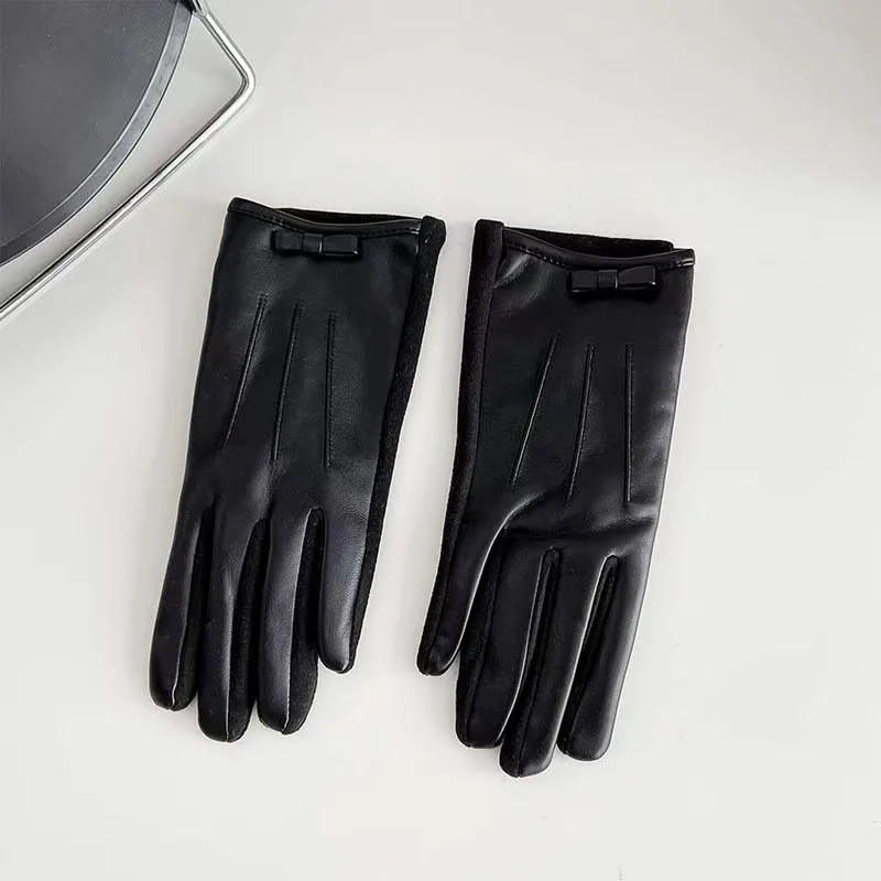 Elegante Leder Touchscreen Handschuhe Karnz