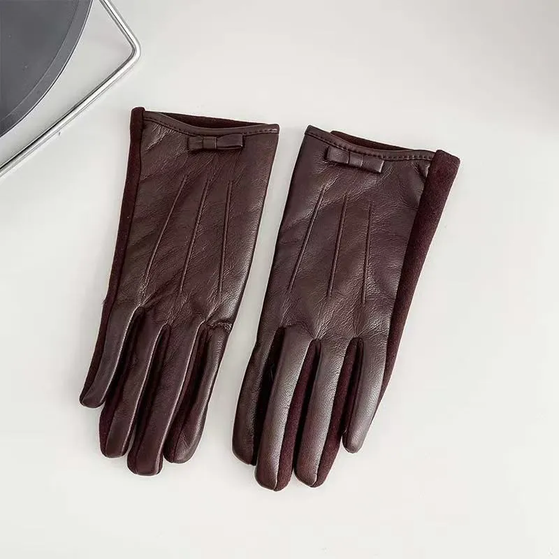 Elegante Leder Touchscreen Handschuhe Karnz