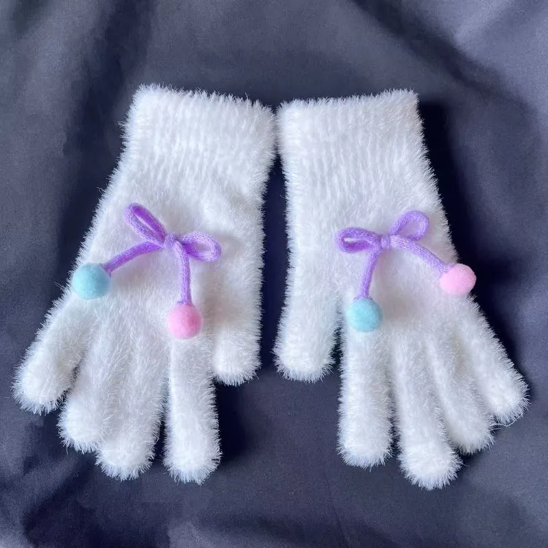 Süße Plüsch-Hasen-Themen Fingerlose Handschuhe Karnz