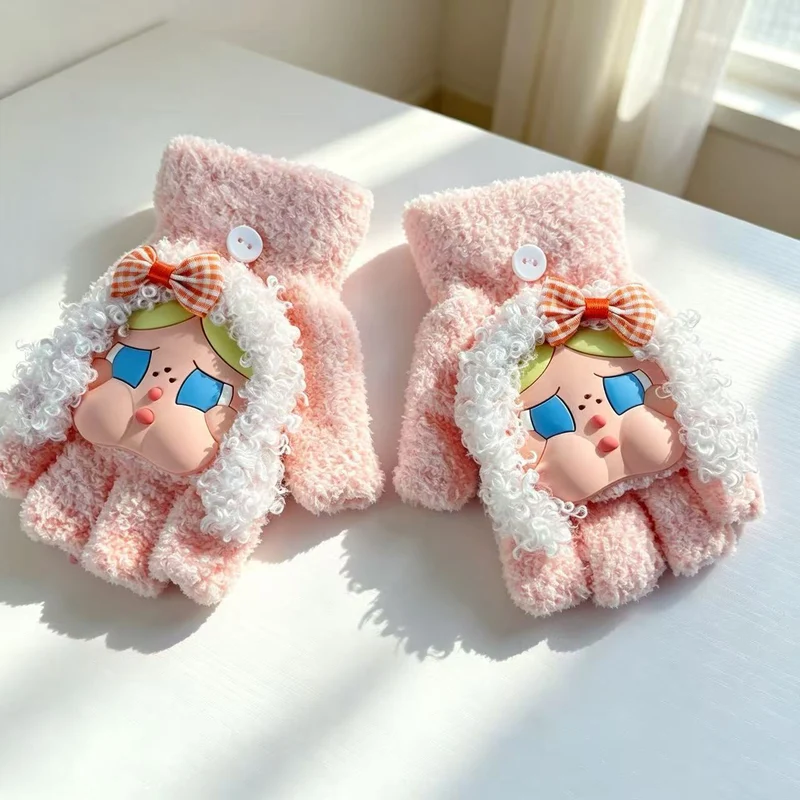 Niedliche Plüsch-Charakter-Fingerlose Handschuhe Karnz