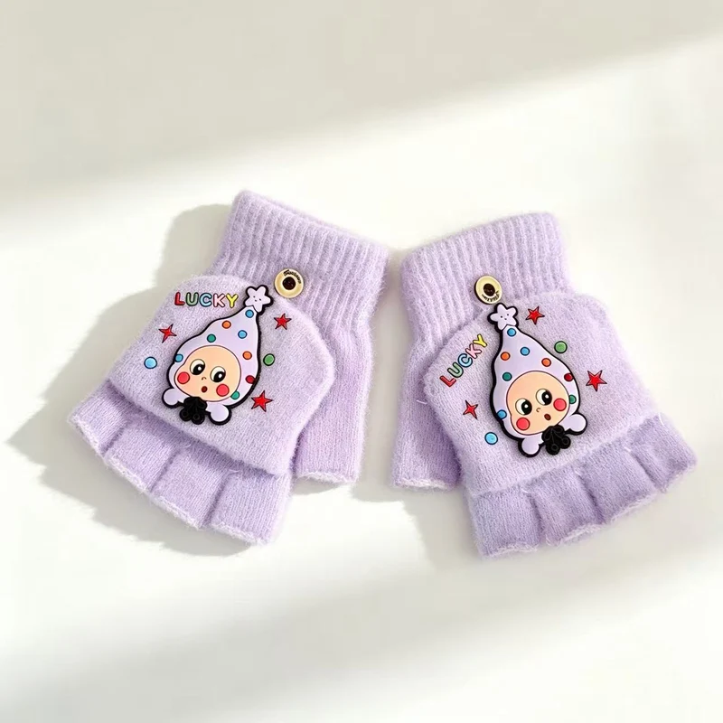 Niedliche Cartoon-Themen-Fingerlose Handschuhe Karnz