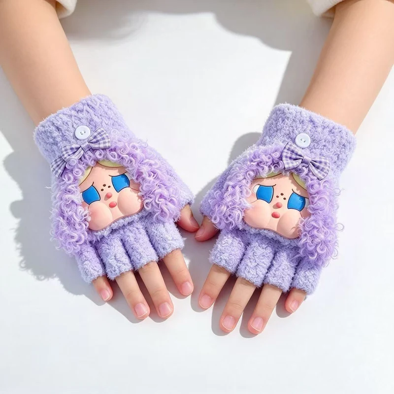Niedliche Cartoon-Charakter-Fingerlosen Handschuhe Karnz
