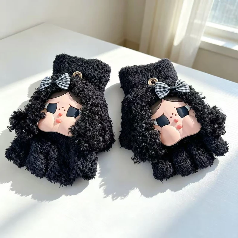 Niedliche Cartoon-Charakter-Fingerlosen Handschuhe Karnz