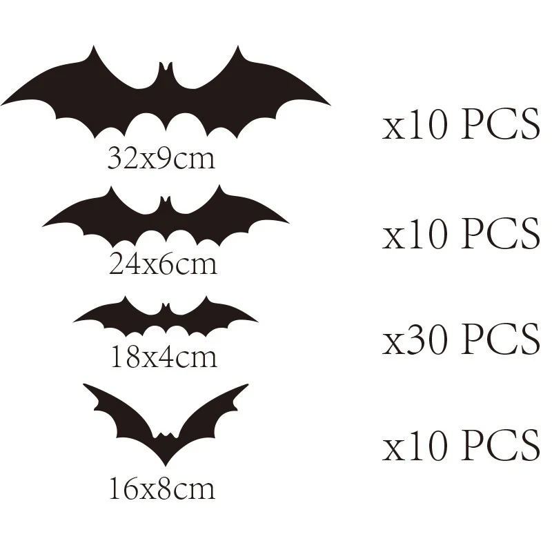 Dekoratives Bat Wandkunst-Set Karnz