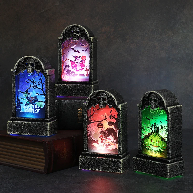 Dekorative LED Gespenster Friedhof Laterne Karnz