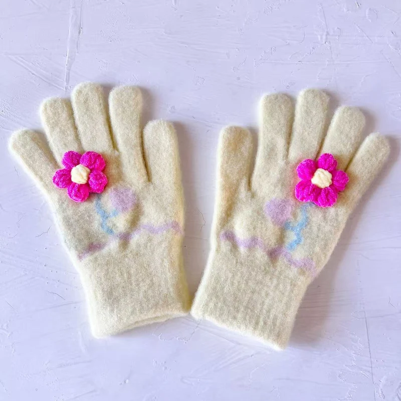 Schmetterlingsverzierte Touchscreen-Handschuhe Karnz