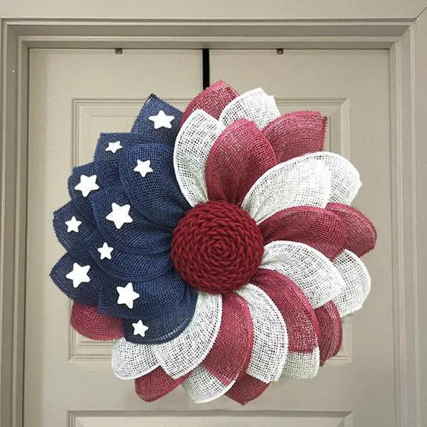 Patriotische Jute Türkranz Karnz
