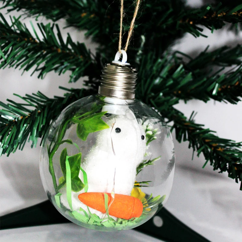 Festliche Weihnachtsdekoration mit Hasenfigur Karnz