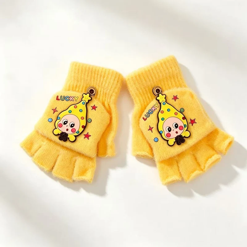 Verspielte Cartoon Fingersless Handschuhe Karnz