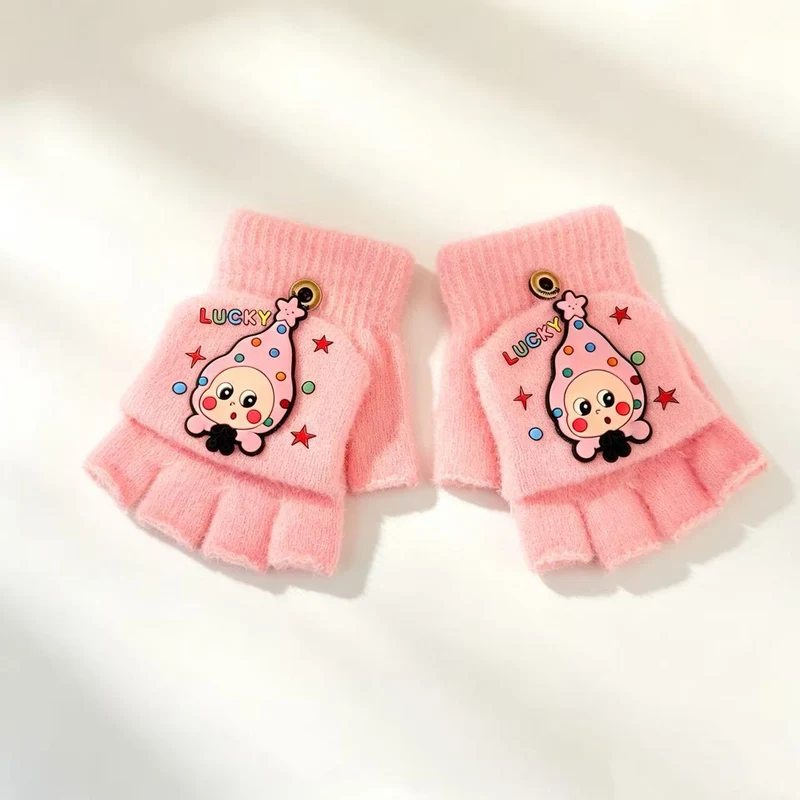 Verspielte Cartoon Fingersless Handschuhe Karnz