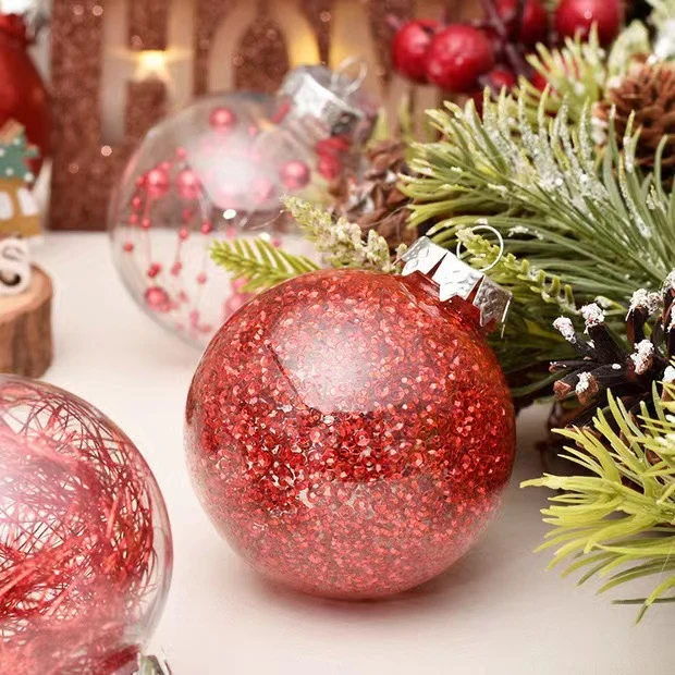 Dekorative Glitzer Weihnachtsornamente Karnz