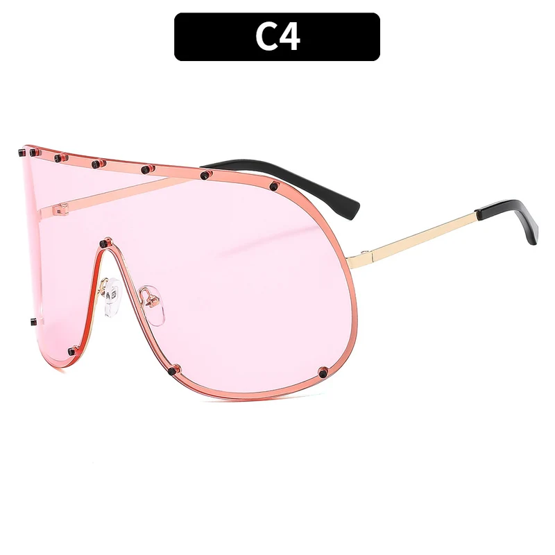 Oversized Shield Sonnenbrille Statement Stil