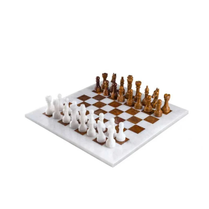 Elegantes Marmor-Schachset