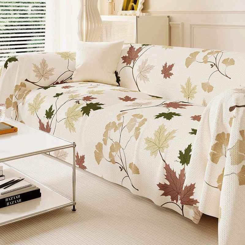 Quilted Floral Sofa Slipcover Protector with Hydrangea Print