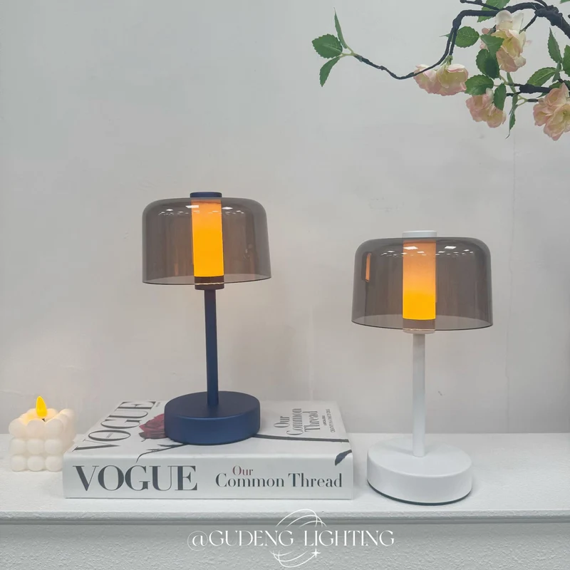 Moderne Glas Schirm Tischlampe
