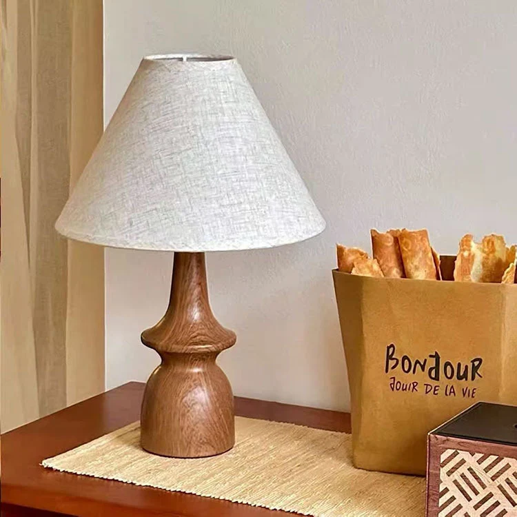 Zeitgenössische Holz Tischlampe
