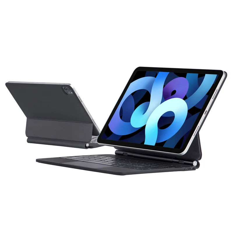 Karnz Tastatur-Hülle mit Trackpad für iPad Pro 11" & 12,9" – abnehmbare Bluetooth-Tastatur mit Ständer