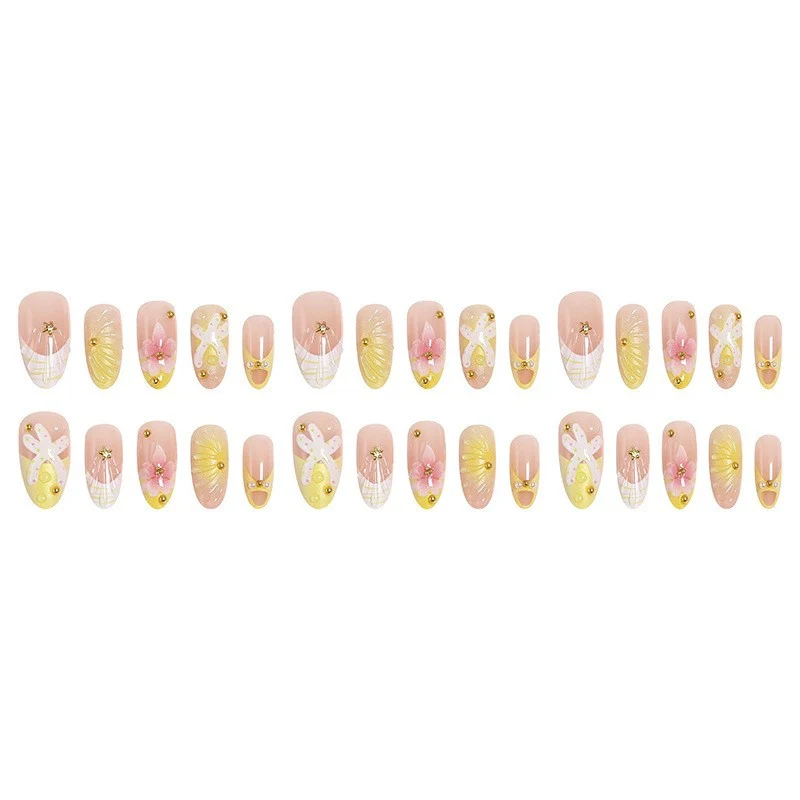 Dekorativer Press-On Nagelset Karnz