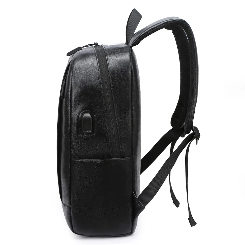 Umweltfreundlicher strukturierten Leder Laptop Rucksack Karnz