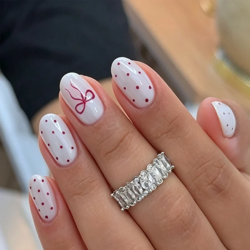 Dekorative Schleifen Nagelkunst Karnz