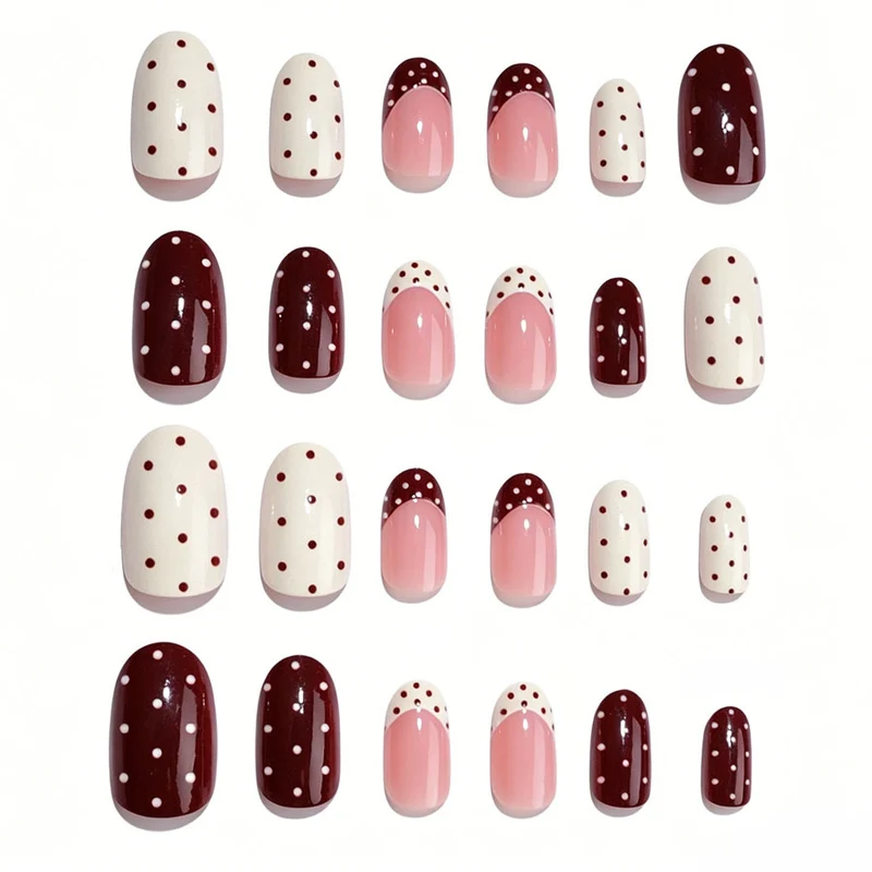 Chic Polka Dot Nagelkunst Set Karnz