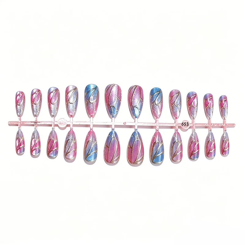 Künstlerische Glitzer-Gradient Druck-Nägel Karnz