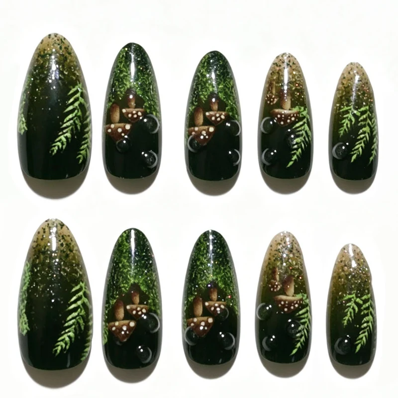 Künstlerisches von Wäldern inspiriertes Druck-Nagel-Set Karnz