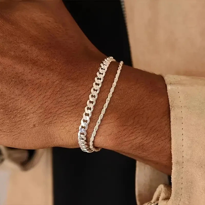 Schichtet Goldkette Armband Set Karnz