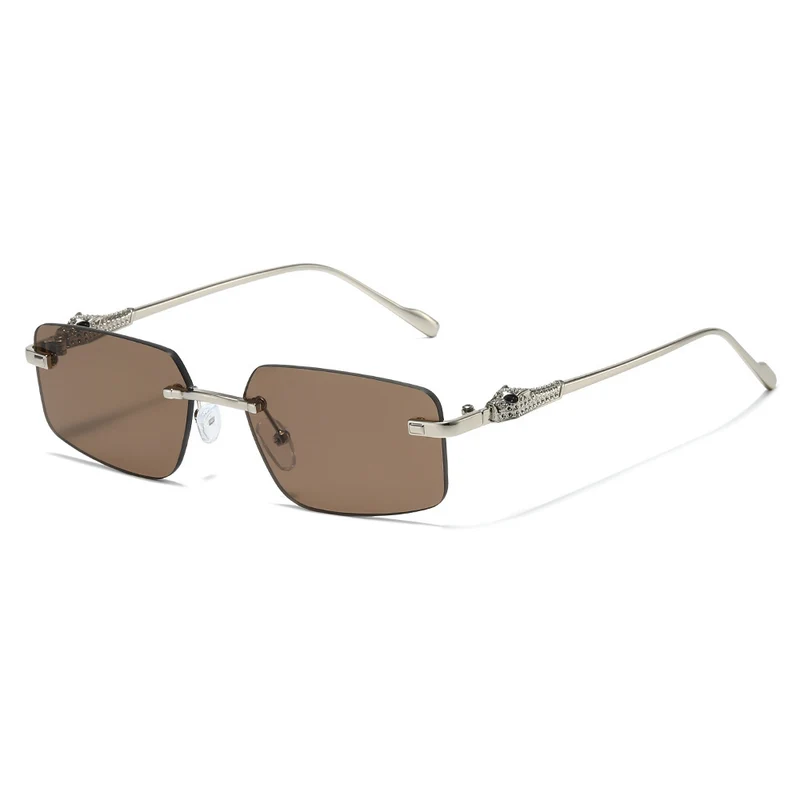 Designer Rechte Sonnenbrille mit luxuriösen metallischen Details Karnz