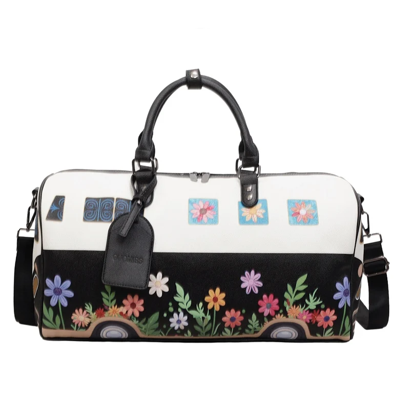 Blumenmuster Canvas Duffle Bag Karnz