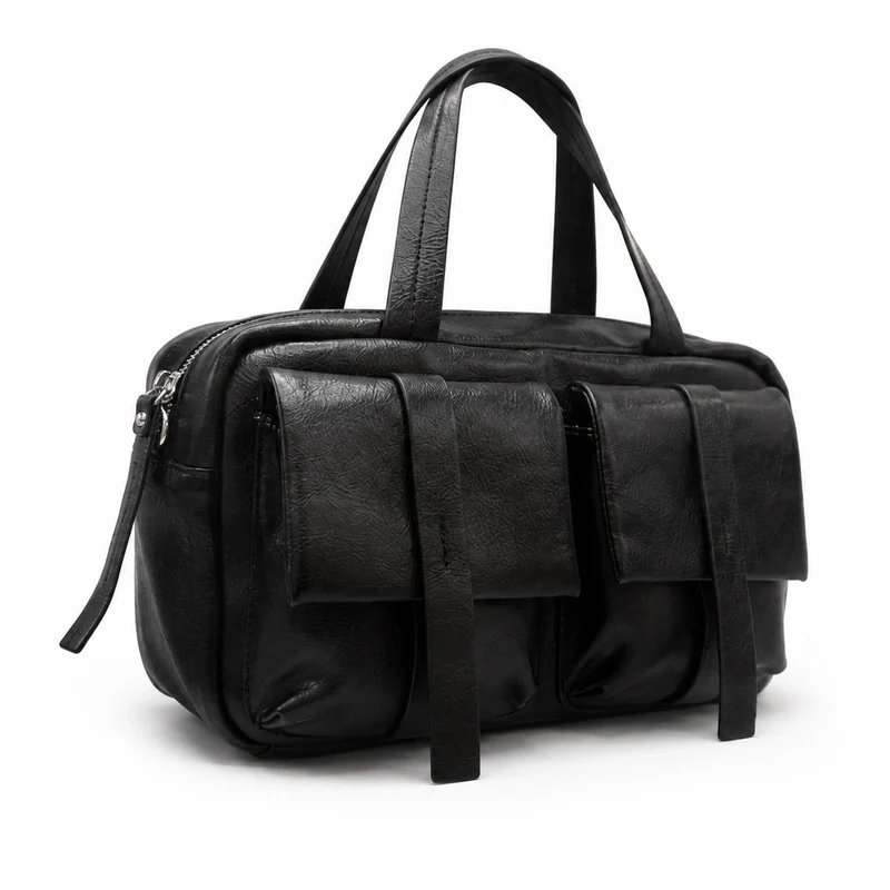 Multi-Taschen-Faux-Leder-Laptoptasche