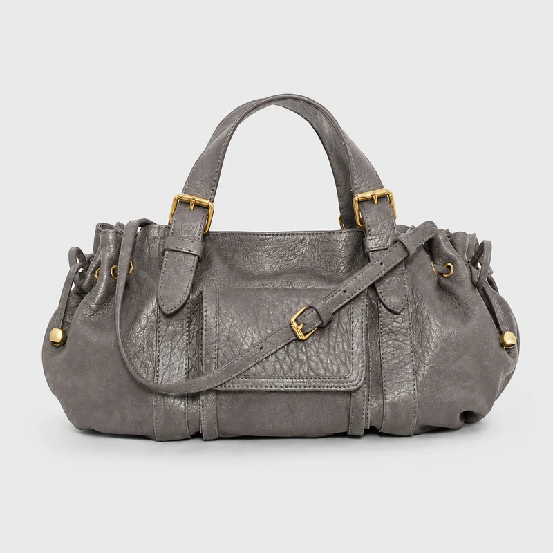 Luxuriöse Texturierte Lederhandtasche