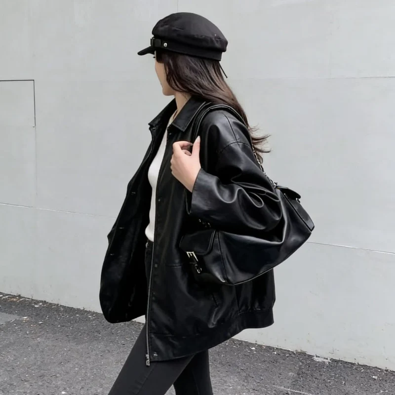 Luxuriöse lässige Leder Schultertasche
