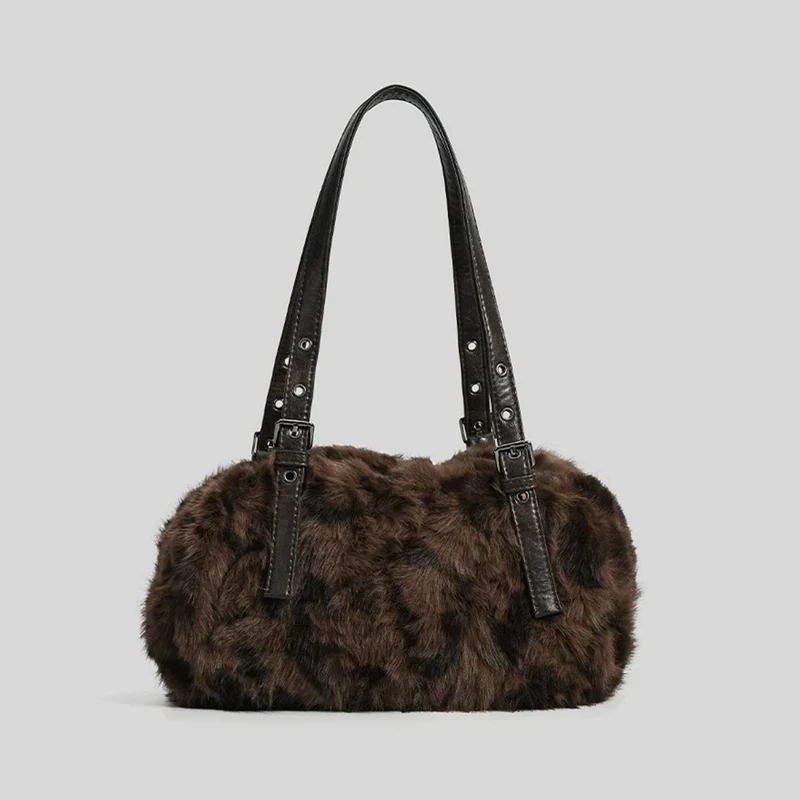 Luxuriöse Kunstpelz Handtasche