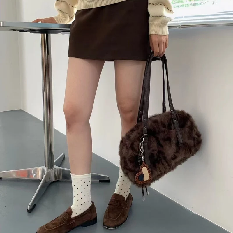 Luxuriöse Kunstpelz Handtasche