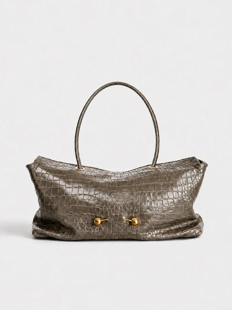 Krokodilhaut-Handtasche