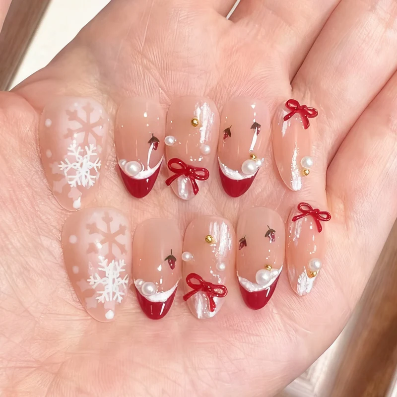 Festlich Thematisierte Feiertags Press-On Nagelkunst Karnz