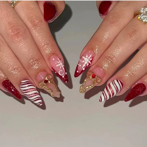 Festliches saisonales Press-On-Nail-Art-Set Karnz 1790636425