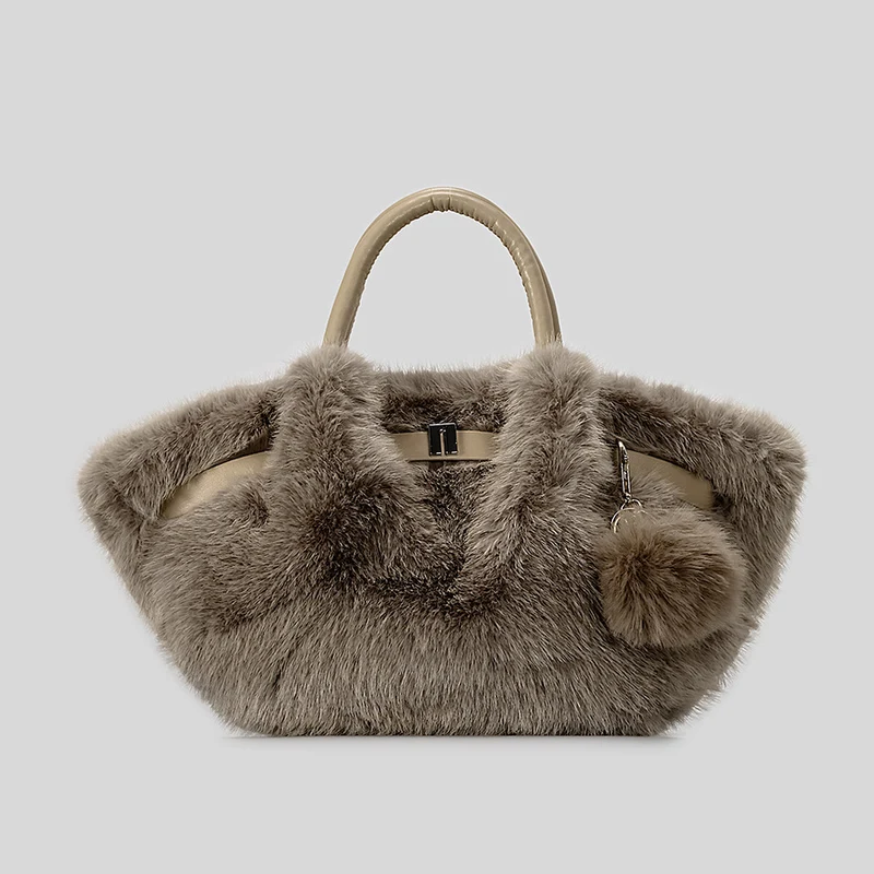 Plüsch Kunstfell Handtasche