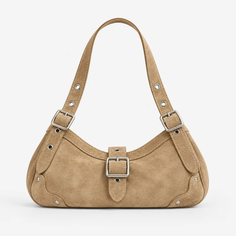 Wildleder Schultertasche