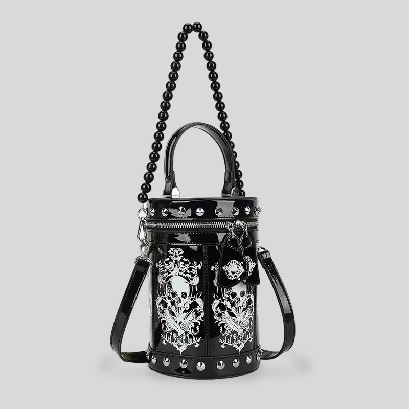 Statement Skull Print Handtasche