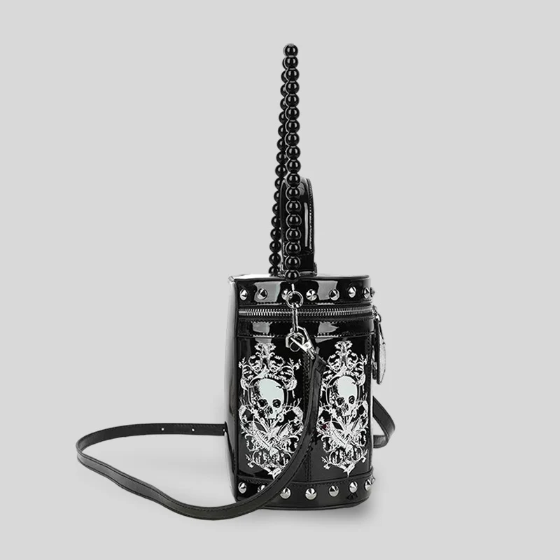 Statement Skull Print Handtasche