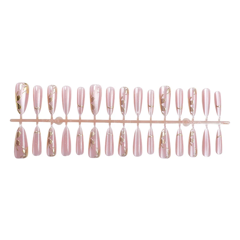 Elegante Glitter-getauchte Press-On Nagelkunst Set Karnz