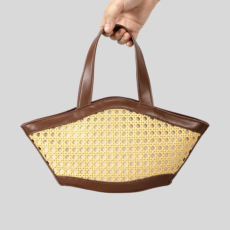 Elegante Gewebte Statement Tote