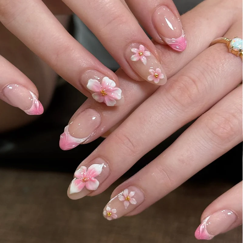 Floral Design Press-On Nail Set Karnz