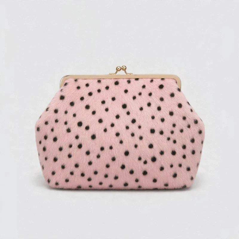 Polka Dot Fell Handtasche