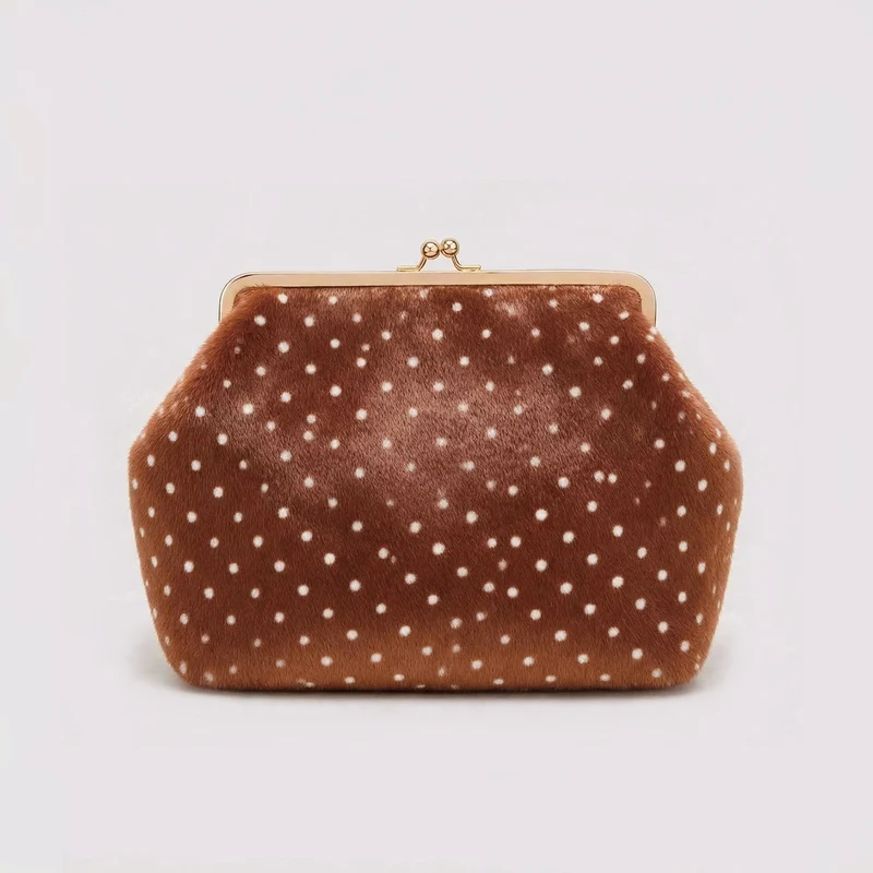 Polka Dot Fell Handtasche